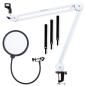 Preview: keepdrum MS138 Mikrofonarm Weiss mit Popschutz Weiss
