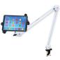 Preview: keepdrum Tablethalter mit Gelenkarm Stativ Weiss