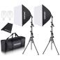 Preview: Neewer Dauerlicht NK200 Softbox Beleuchtungs-Set mit Mikrofasertuch