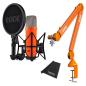 Preview: Rode Mikrofon NT1 Signature Orange mit PSA1+ Gelenkarm Orange und Tuch