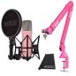 Preview: Rode Mikrofon NT1 Signature Pink mit PSA1+ Gelenkarm Pink und Tuch