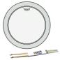 Preview: Remo Powerstroke 3 Clear Tom Fell 18 Zoll mit Sticks