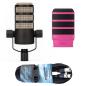 Preview: Rode Mikrofon Podmic mit WS14P Popschutz Pink und Kabel