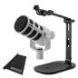 Preview: Rode Mikrofon Podmic USB Weiss mit DS-3 Tisch-Stativ und Tuch