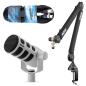 Preview: Rode Mikrofon Podmic USB Weiss mit PSA-1+ Stativ und Kabel