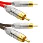 Preview: Rode Cinch-Kabel Set RCA Kabel Rot - Braun 3m