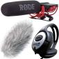 Preview: Rode VideoMic Rycote mit Windschutz mit Kopfhörer