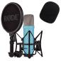 Preview: Rode NT1 Signature Blue Mikrofon Blau mit Popschutz