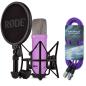Preview: Rode NT1 Signature Purple Studio-Mikrofon Lila mit XLR-Kabel Lila