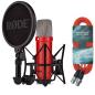 Preview: Rode NT1 Signature Red Mikrofon Rot mit XLR-Kabel in Rot