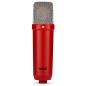 Preview: Rode NT1 Signature Red Studio-Mikrofon Rot mit PSA1+PLUS Gelenkarm Schwarz