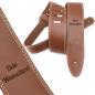 Preview: keepdrum personalisierter Gitarrengurt aus Echt-Leder Braun mit Gravur