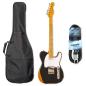 Preview: Vintage E-Gitarre V59MRBK Icon Distressed Black mit Tasche und Kabel