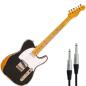 Preview: Vintage E-Gitarre V59MRBK Icon Distressed Black mit Kabel