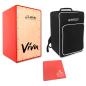 Preview: J.Leiva Viva Red Cajon Rot mit Tasche und Sitz-Pad Rot