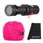 Preview: Rode Videomic Me-L mit Windschutz Pink mit Tuch