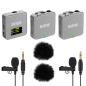 Preview: Rode Wireless GO Gen 3 Stone Grau mit 2x Lavalier GO und 2x WS05