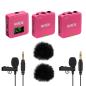 Preview: Rode Wireless GO Gen 3 Pink mit 2x Lavalier GO und 2x WS05