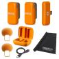 Preview: Rode Wireless Micro Drahtloses Mikrofon-System USB-C Orange mit Tuch
