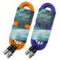 Preview: keepdrum Mikrofonkabel XLR 10m Orange Lila 2 Stück