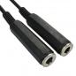 Preview: keepdrum YC006 Y-Adapter Klinke Splitter 2x Buchse 6,35mm - 1x Miniklinke-Stecker 3,5mm