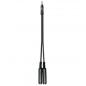 Preview: keepdrum YC006 Y-Adapter Klinke Splitter 2x Buchse 6,35mm - 1x Miniklinke-Stecker 3,5mm