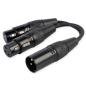 Preview: keepdrum YC020 Y-Adapterkabel XLR-Splitter 2x Buchse - 1x Stecker