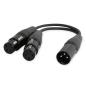 Preview: keepdrum YC020 Y-Adapterkabel XLR-Splitter 2x Buchse - 1x Stecker
