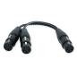 Preview: keepdrum YC025 Y-Adapterkabel XLR-Splitter 2x Buchse zu 1x Buchse