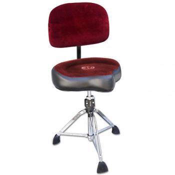 Roc-n-Soc Schlagzeughocker Sattel Rot mit Lehne