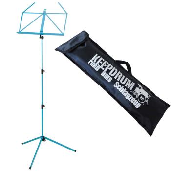 K&M 100-1 Notenständer Meerblau mit Tasche