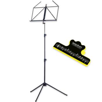 K-M Notenständer Schwarz 100-1 mit Notenklammer