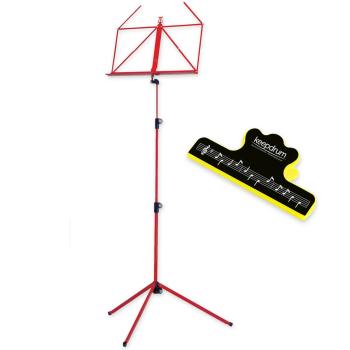 K-M Notenständer Rot 100-1 mit Notenklammer