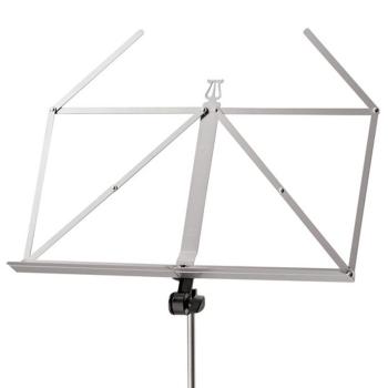 K&M 10065 Notenständer Nickel mit Leuchte