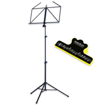 K-M Notenständer Schwarz 10065 mit Notenklammer