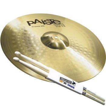 Paiste 101 Brass 18 Crash Ride Becken mit Sticks