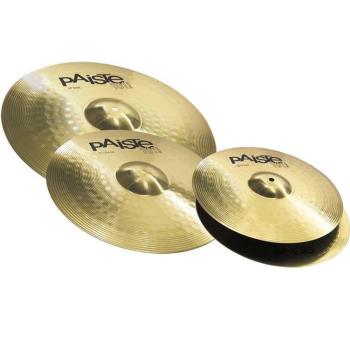 Paiste 101 Brass Becken-Set 14-16-20 mit Sticks
