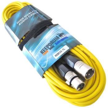 keepdrum 6m Mikrofonkabel Set XLR RD-BL-GR-YW 4 Stück