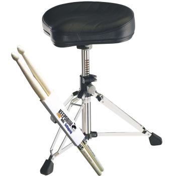 K&M 14000 Gomezz Schlagzeughocker mit Schlagzeugstöcken