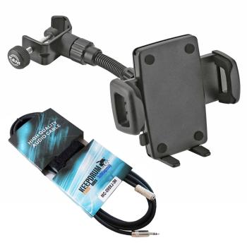 K&M 19747 Smartphone-Halter mit Miniklinkenkabel