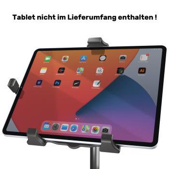 K-M Tablet-PC-Stativ 19775 Tablet Halter 10-16 Zoll mit Tuch