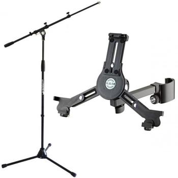 K&M 19791 Tablet-PC-Halter mit Mikrofonständer