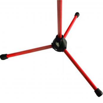 keepdrum MS106 RD Rot Mikrofonständer mit Galgen und Mikrofonklemme