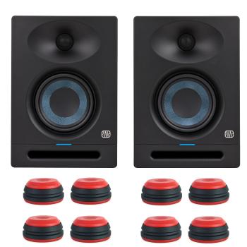 Presonus Eris Studio 4 Boxen 1 Paar mit Boxen-Füße in Rot