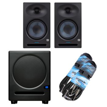 Presonus Eris Studio 8 Boxen 1 Paar mit Eris Sub 8 BT Subwoofer und 2x Kabel