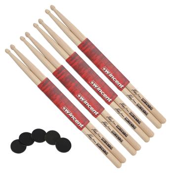 Wincent Mikkey Dee Schlagzeugstöcke 4 Paar mit Damper Pads