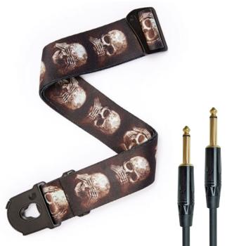 Planet Waves Gitarrengurt Skulls mit Klinkenkabel