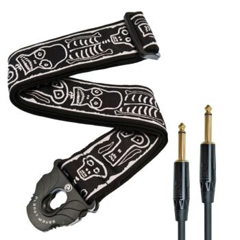 Planet Waves Gitarrengurt Skull mit Klinkenkabel