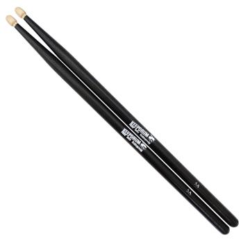 keepdrum 5AB Black Hickory Schlagzeugstöcke Schwarz 12 Paar