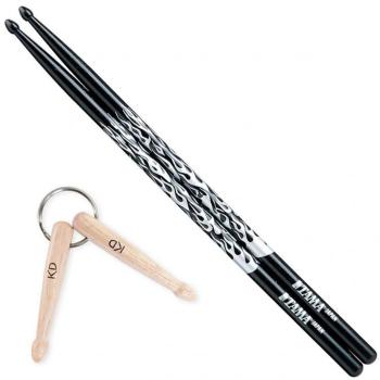 Tama Schlagzeugstöcke 5A-F-BS  Silver Fire mit Anhänger